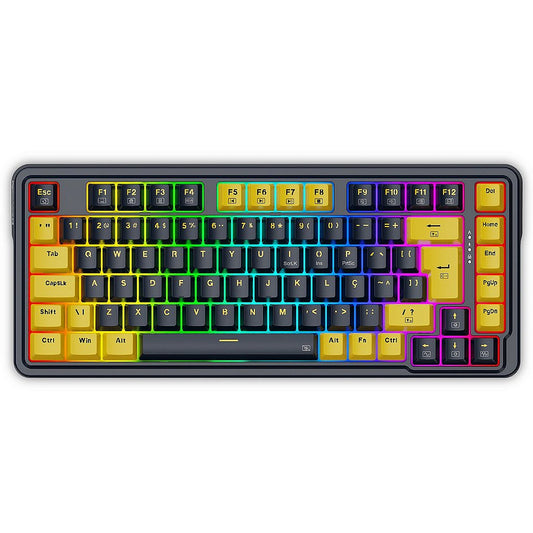 Teclado ELF RGB Mecânico 75% Switch Melt Gold