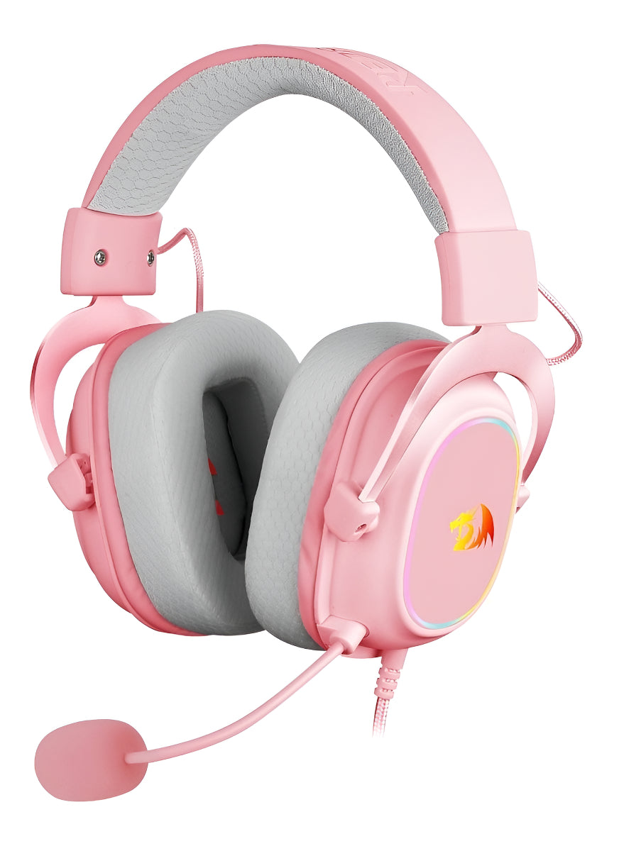 Headset Gamer Zeus X Branco/Rosa RGB H510-RGB
