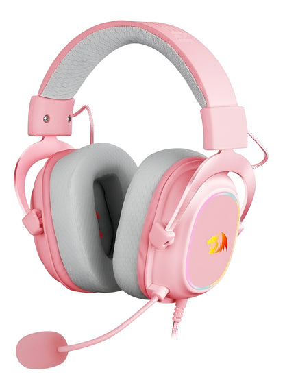 Headset Gamer Zeus X Branco/Rosa RGB H510-RGB