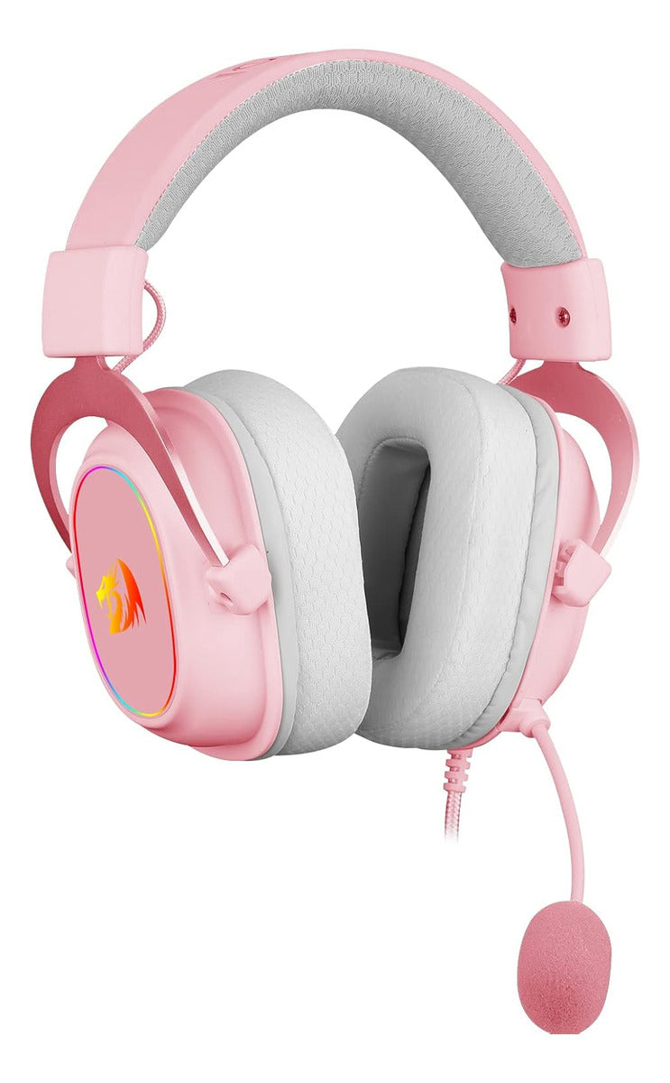 Headset Gamer Zeus X Branco/Rosa RGB H510-RGB