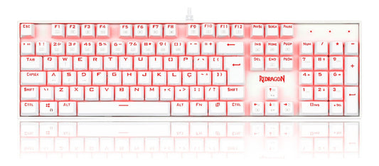 Teclado Mitra Lunar Led Vermelho White Switch Azul K551