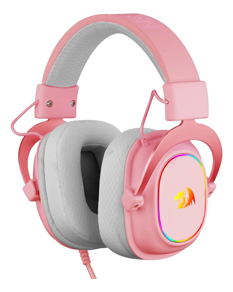 Headset Gamer Zeus X Branco/Rosa RGB H510-RGB