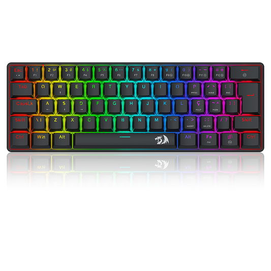Teclado Mecânico Gamer Jax 60% com Switch Marrom K613-KB